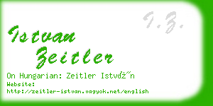 istvan zeitler business card